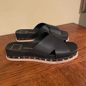 Dolce Vita Black Crisscross Sandals